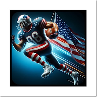 American Man NFL Football Player #6 Posters and Art